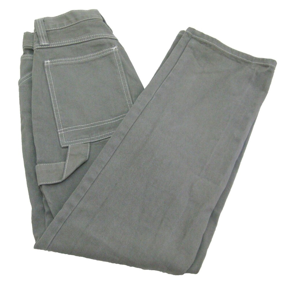 J.GALT Women's (Size Small 26x32) Gray Carpenter Jeans Denim Pants 5 Pockets